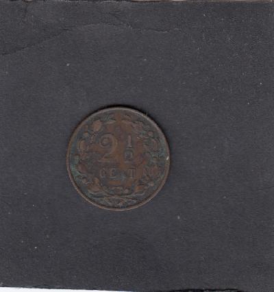 Beschrijving: 2 1/2 Cent WILLEM III